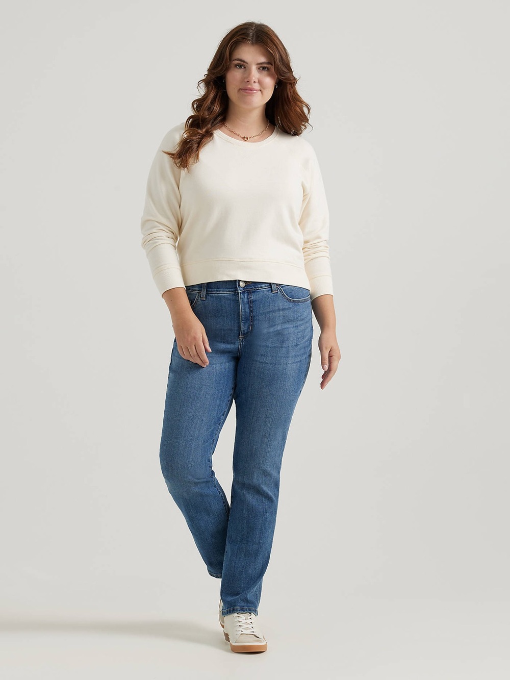 New! Lee Ultra Lux Comfort Flex Motion Waist Straight Leg Jeans Womens Size 20W